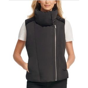 DKNY Velvet-Trim Puffer Vest